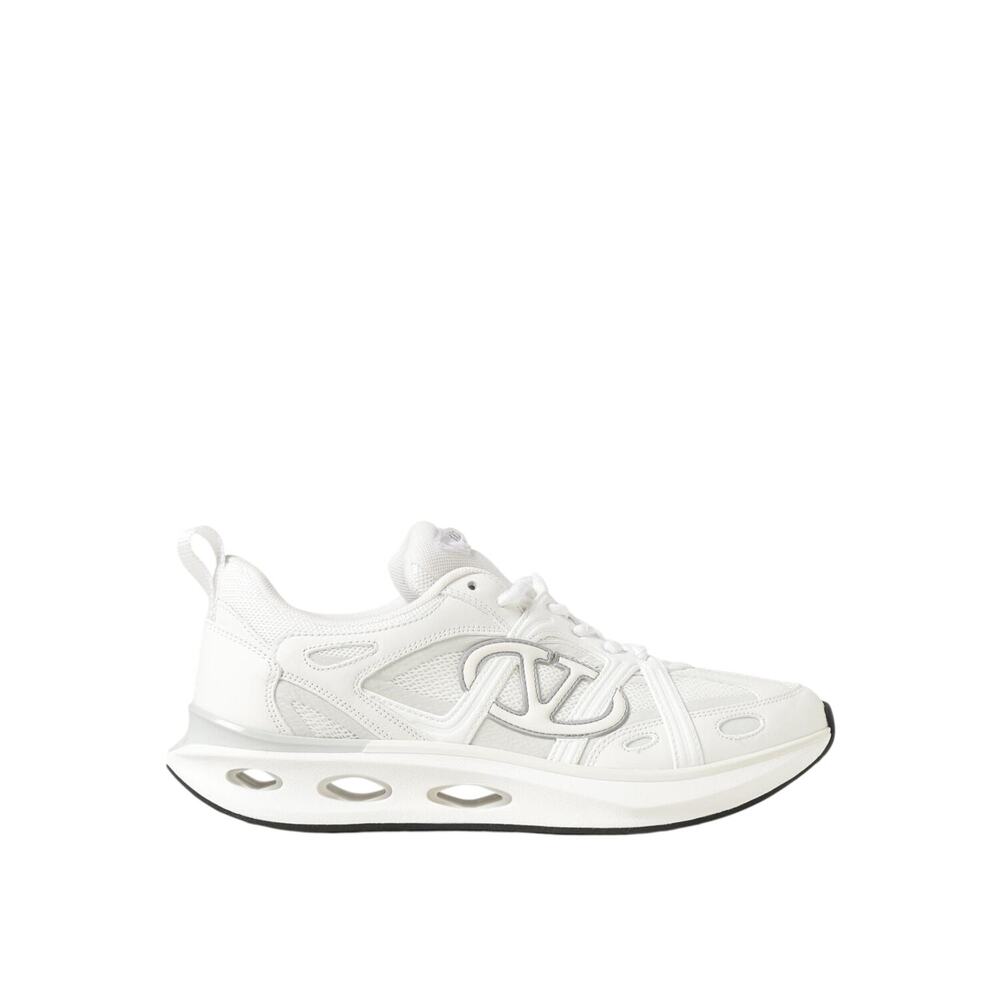 Valentino NIB Vlogo Easyjog Leather Trimmed Mesh Sneakers in White Size 40